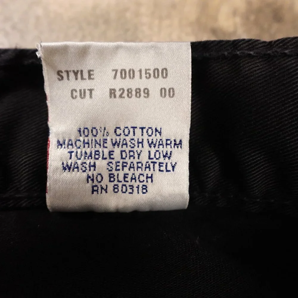 Lucky Brand Dungarees Relaxed Fit Black‎ Jeans - Size 36 American Made Vintage